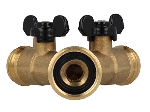 tecuro 2-Wege Y-Verteiler mit Absperrhähnen für Zapfhähne und Ventile - 5