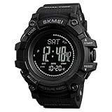 Multifunción: este reloj de pulsera digital de gran aspecto está fabricado con la máxima atención al detalle y está equipado con reloj despertador, retroiluminación, un calendario con visualización de día/mes/fecha semanal, un reloj de 12/24 horas de duración y 30 m de impermeabilidad.