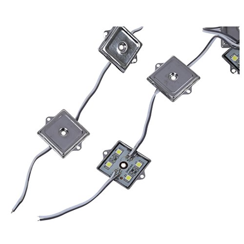 SODIAL(R) 20st 5050 SMD 4-LED Module Weiss Wasserdicht Module 12V - 2