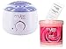 Mylee White Thermostatic Control Wax Heater & Mylee 450g Rose Soft Wax Kit NEW
