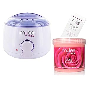 Mylee White Thermostatic Control Wax Heater & Mylee 450g Rose Soft Wax Kit New - Image 9