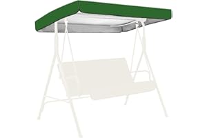 LICHENGTAI Toit de Rechange pour Balancelle de Jardin, Housse de Rechange balancelle imperméable, Toit de Rechange balancelle Anti-UV/Pluie avec Housse de siège, pour Jardins et Terrasses 164cm x 114 cm x 15cm