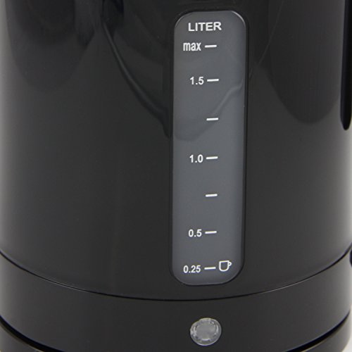 Melitta Wasserkocher Easy Top Aqua 1,7 Liter Hochglanz 2.400 Watt, schwarz/Edelstahl 101604 - 4