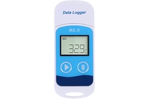 3T6B ZJEGO RC-5 Rilevatore di temperatura, Temperatura Data Logger, Registratore Digitale di USB con Display LCD, Capacità di Registrazione di 32000 punti, -30°C a +70°C