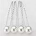 Cheap4uk 20pcs Charm Fashion Party Wedding Bridal White Pearl Hair Stick Pins Clips Grips