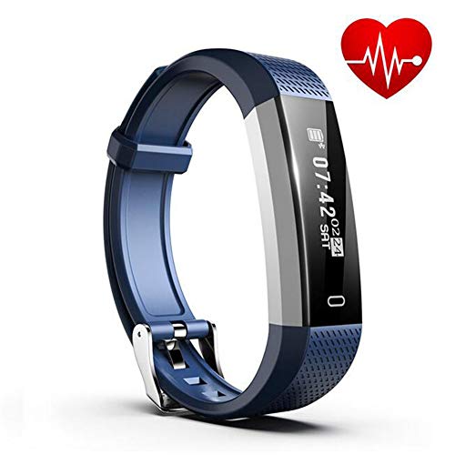 Preisvergleich Produktbild WANGXN Fitness Tracker, Activity Tracker Pulsmesser Smart Armband IP67 Wasserdicht Fitness Watch Schlaf-Monitor Schrittzähler Kalorienzähler,Blue