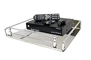 AMPEX Stainless Steel Set UP Box, WiFi, Router, DTH, Telephone, Mobile Shelf/Stand Wall Mounted / Multi-Purpose Wall Mount Set Top Box Stand/ (Number of Shelves - 1, Colour - Silver Steel)