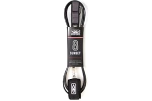 OCEAN & EARTH Ocean and Earth Sunset Moulded Surf Leash 8 feet Black
