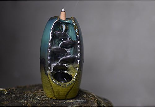 Incense Burner Holder Ceramics Backflow Cone Backflow Home Smoke Stick Cone CenserIncense Stick Burner Holder Home Boutique Decoration ( Color : A )