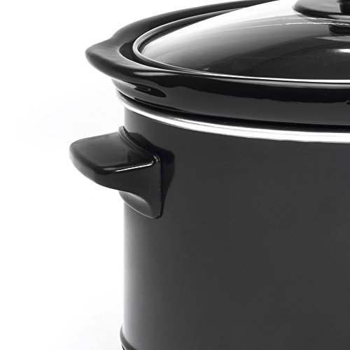Andrew James – 1,5L Premium Schongarer In Schwarz – Mit Sicherheitsglas Und Entnehmbarer, Innerer Keramikschüssel – 3 Temperaturstufen - 4