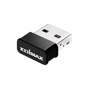 Edimax AC1200 Wi-Fi USB Adapter Supports Web 2, MU-MIMO, Nano Size Lets You Plug it and Forget it, for Windows, Mac OS, Black/Silver (EW-7822ULC)