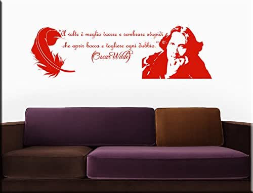 Frasi Di Natale Oscar Wilde.Adesivi Murali Citazione Oscar Wilde Citazione E Aforismi Adesivi Da Parete Frasi Amazon It Handmade