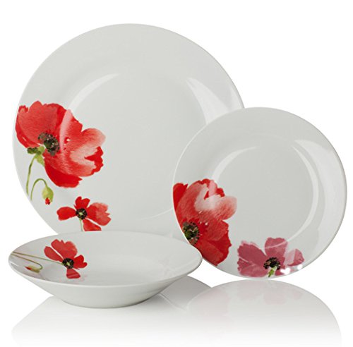 Preisvergleich Produktbild Sabichi Poppy 12-teiliges Abendessenssatz