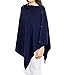 Produktbild Navy Blue Blau 100 Kaschmir Poncho Wrap Schals mit Knöpfen in Geschen Box