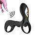 Produktbild LRWTY Drahtlose Fernbedienung Herrenschloss Sperma Ring Prostatic Vibra-Tion Massager T - Shirts ( Color : Black )