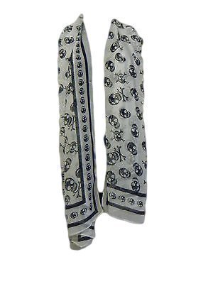 fat-catz-copy-catz - Foulard Grande Taille Pour Femmes Mode - 170cm x 95cm ou 150cm x 50cm, Blanc crâne