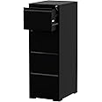 Mahmayi Godrej OEM File Cabinet with Lock, 4 Large Storage steel Cabinet, Metal Portable Cabinet with 4 Drawer, Vertical File Cabinet, 4 Layer Cabinet Office Storage Cabinet for A4/Letter - Black