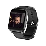 MRXUE Fitness Activity Tracker Smart Bracelet, Waterproof Heart Rate Monitor for Kids Women Women Men Bluetooth Pedometer for Android iOS Smartphone,Black