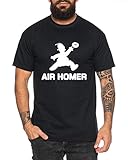 camiseta bulls jordan adidas Tinte de gran calidad Tee Kiki Air Homer Camiseta de Hombre Cool Fun-Shirt, Farbe2:Negro, Größe2:Medium