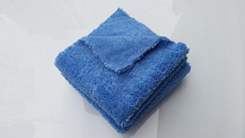 16'' x 16'' Dual Pile Korean Light Blue Detailing Valeting Microfibre Cloth 450 GSM Edgeless Towel