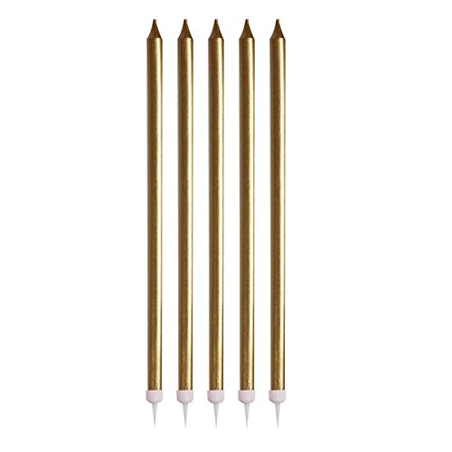 Maxi Kuchenkerzen Gold 24er Set
