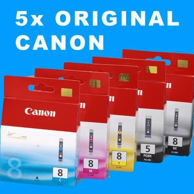 5 ORIGINAL Canon Patronen Pixma iP4300 iP5300 4200 5200