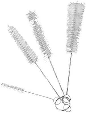 Weavimo Bottle/Kitchen Kettle Spout Teapot Nozzle Cleaning Brush, Stainless-Steel, White, Set of 4