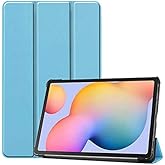 Kilifplus Samsung Galaxy Tab A7 10.4 T500 (2020) ile Uyumlu Tablet Kılıfı Smart Cover Uyku Modlu Standlı Arkası Sert Şeffaf K