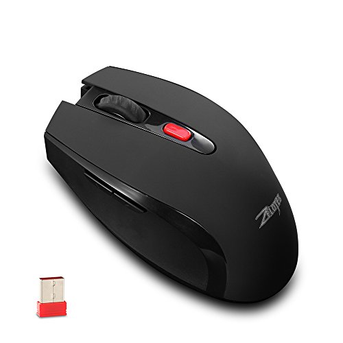ZELOTES Schnurlos Maus Wireless Mouse, 2,4 GHz 6 Tasten 2400dpi Laptop Maus kabellos Mäuse für Notebook, PC, Mac, Laptop (schwarz) ZELOTES Schnurlos Maus Wireless Mouse, 2,4 GHz 6 Tasten 2400dpi Laptop Maus kabellos Mäuse für Notebook, PC, Mac, Laptop (schwarz)