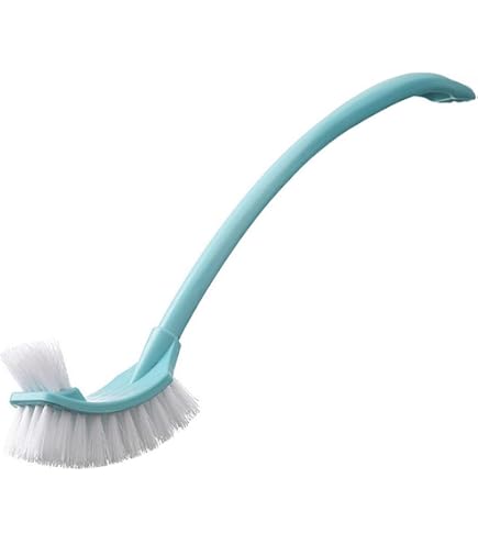 Spazzola WC Con Supporto Autobloccante E Paraspruzzi – Set Con 2 Spazzoline Per Fughe E Angoli. Testina In Silicone Facile Da Pulire, Ergonomica. - 5