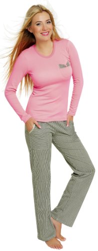 Italian Fashion IF Pyjama Ensemble Haut et Bas Vêtement d'Intérieur Femme 2V3T1 0223 (R4S2, L)