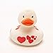 Lilalu 8.5 cm Duck Toy with Hearts (White/Red)