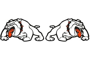 2pcs Autocollants Bouledogue, Asudaro Dog Bumper Sticker Cute Cartoon Vinyl Decal Autocollants décoratifs pour Voiture d'animaux Anti-Rayures pour Décoration Carrosserie Porte Fenêtre