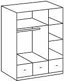Wimex 318383 Set Babyzimmer FILOU 3-teilig bestehend aus Kleiderschrank 135cm, Babybett 70 x 140cm, Wickelkommode, Alpinweiß Landhausoptik - 2