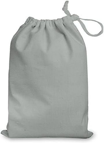 Cotton Drawstring Bags in a selection of sizes and modern, Bright colours (15 cm x 20 cm, Grey)