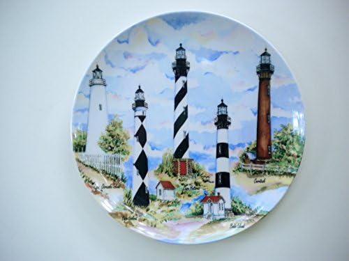 8" Carolina Lighthouses Melamine Salad Plates Set of Two