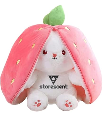Buy SPARKNEST Strawberry Bunny Soft Toy – 30 cm Reversible Plush