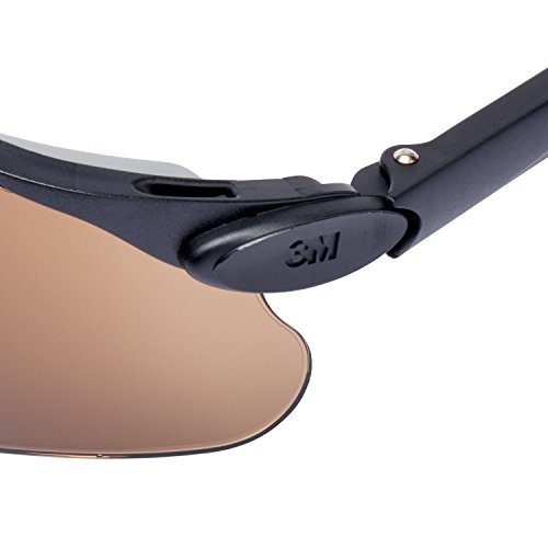 3M Maxim Schutzbrille Maxim3S, DX/UV, PC, bronze getönt, Rahmen schwarz, asphärische Scheiben für eine perfekte 180° Sicht - 3