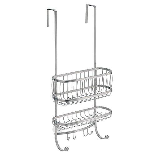 InterDesign 64376EU York Dusch-Caddy zum Hängen über die Tür, silberfarben