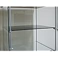 Display Stands Spare Acrylic Shelves & Brackets to Fit Detolf Cabinet in Black or White - for Collectables at Home or Shop 28.4x38.4x0.5cm (DSA/IK+) (Black)
