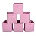 Produktbild Faltbare Aufbewahrungsbox, GEMITTO 6 Stück Faltbox ohne Deckel mit 2 Griffen, Kisten für Regal, Spielzeug, Bücher, 27 x 27 x 28 cm Pink