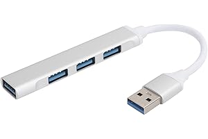 ANNADUE 4-portowy koncentrator USB 3.0, konwerter adaptera ze stopu aluminium o ultra wysokiej prędkości, obsługa XP/Vista/7/8 OS X, z obsługą USB, Plug and Play.