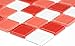Produktbild Mosaik-Netzwerk Mosaikfliese Quadrat Crystal mix weiß/rot Glasmosaik Transluzent Transparent 3D Fliesenspiegel, Mosaikstein Format: 25x25x4 mm, Bogengröße: 327x302 mm, 1 Bogen / Matte