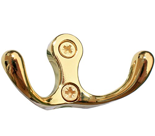 KeyMet GmbH Young Schwinn Design - Gancho para guardarropa o Pared (32 Unidades, latón Pulido)