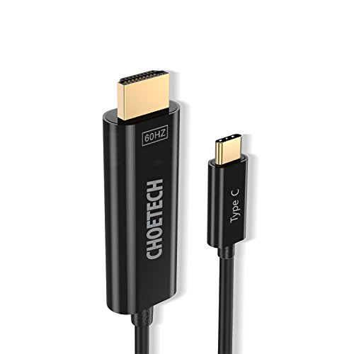 USB C auf HDMI Kabel (4K@60Hz), CHOETECH (6ft/1.8m) USB 3.1 Typ C (Thunderbolt 3 kompatibel) zu HDMI Kabel für MacBook pro 2017/2016, 2015/2016 MacBook, Samsung Galaxy S8/S8 Plus, ChromeBook Pixel und andere