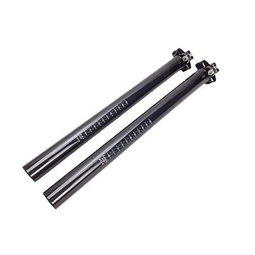 Preisvergleich Produktbild AchidistviQ Karbonfaser-Metall-Fahrrad-Sattelstü... für Mountainbikes, Fahrrad-Zubehör, langlebig,, Fahrrad-Zubehör für Rennwagen, Schwarz, 30.8x400mm