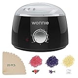 WONNIE Wax Heater Hair Removal Waxing Kits Professional Full Kit with 3 Packs of