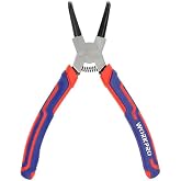 Workpro WP231153 Profesyonel Dış Segman Pensesi, 180mm, Cr-V &Ccedil;elik, Eğri U&ccedil;lu, Yaylı