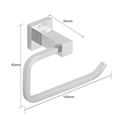 KYG Verchromt Toilettenpapierhalter Klopapier Roll Klopapierhalter Chromoberflach Ersatzrollen-Ständer - 2