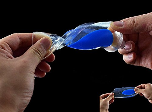 Transparent Ferse Schmerzen fügt Silikon Gel Heel Pads Fuß Care Fersenkissen Schützern Ferse Fuß Schmerzlinderung 1 Paar - 4